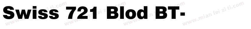 Swiss 721 Blod BT字体转换